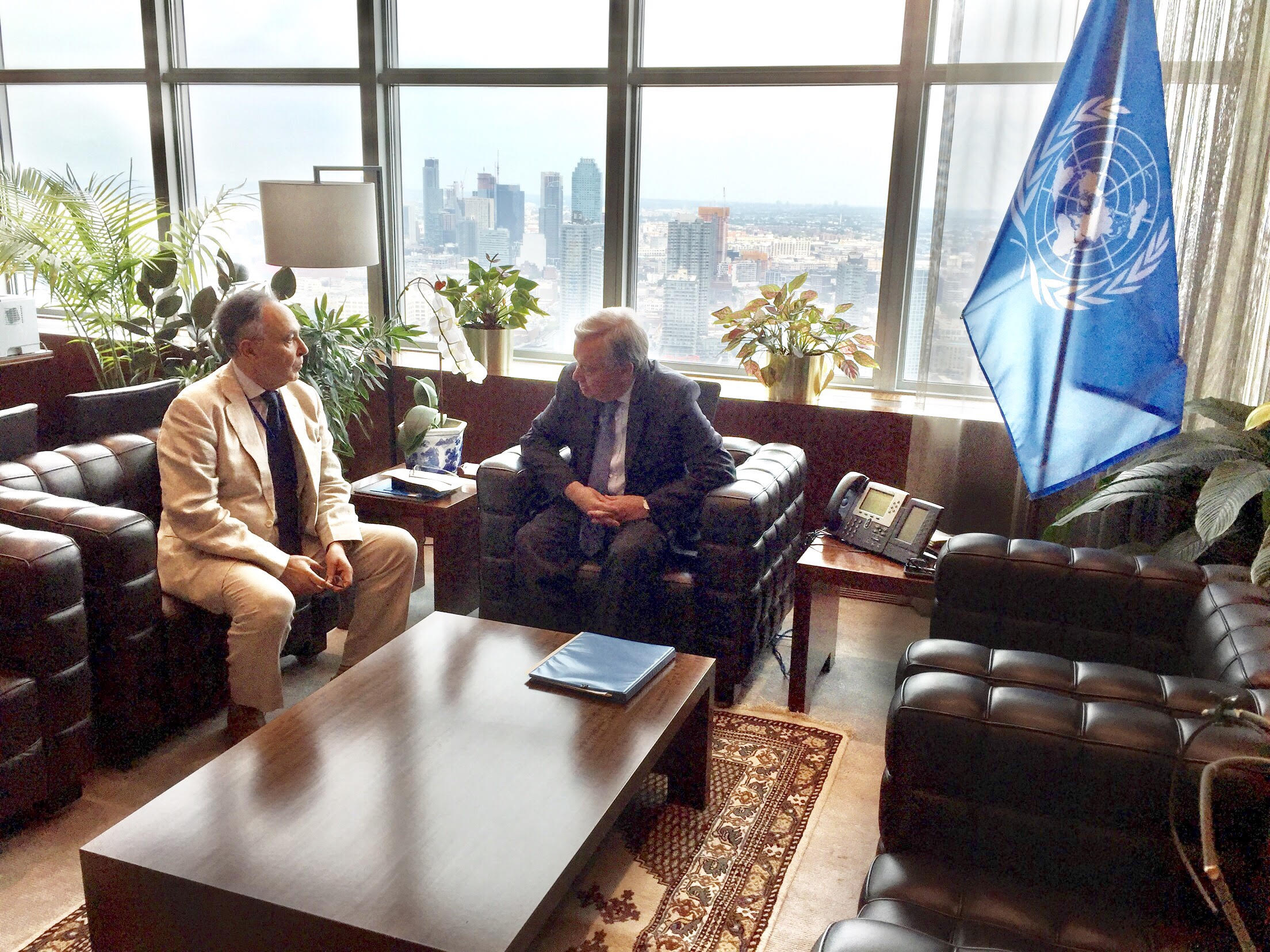 Bahey Eldin Hassan Meets Un Secretary General Antonio Guterres And Calls On The Un To Take The Lead In Rebuilding Failing Arab States And Establish A Un Monitoring Mechanism On Egypt Cairo